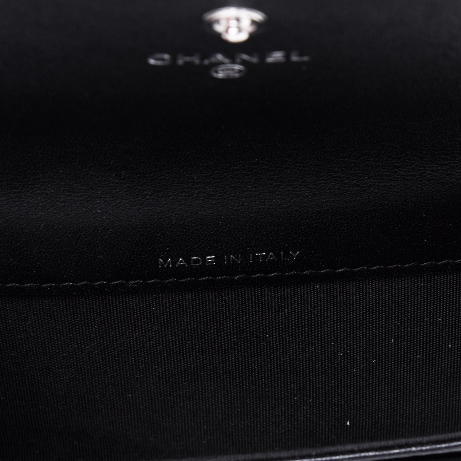 Chanel Caviar Quilted Vintage Mademoiselle Flap Card Holder Black 5 of 12