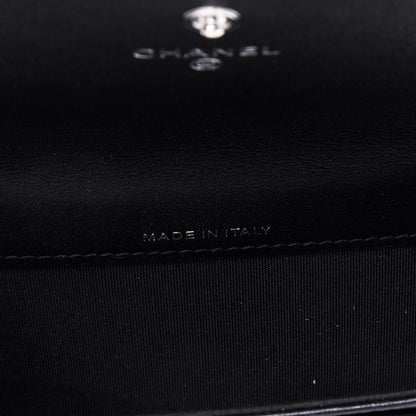 Chanel Caviar Quilted Vintage Mademoiselle Flap Card Holder Black 5 of 12
