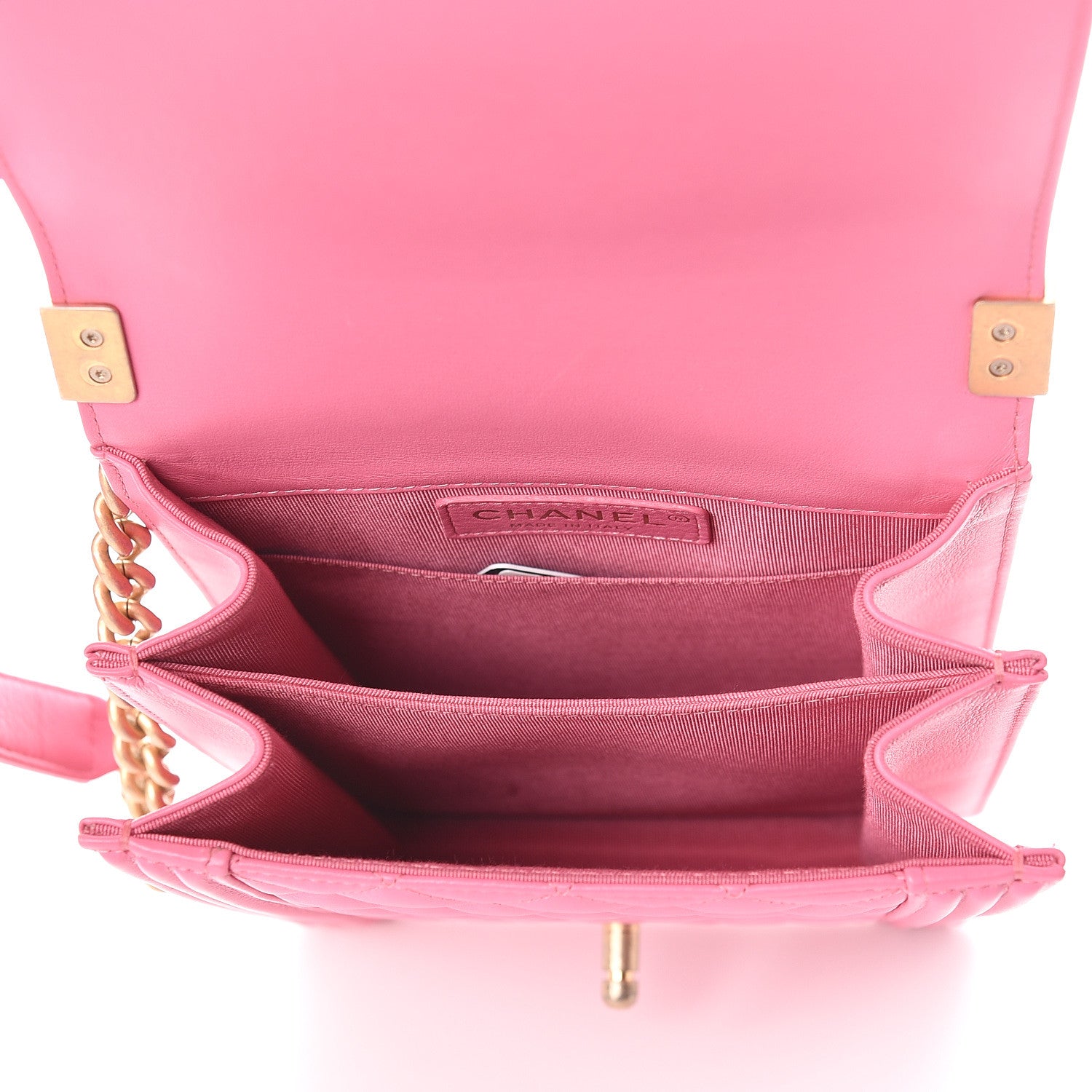 Chanel Calfskin Quilted North South Boy Flap Pink 5 of 10