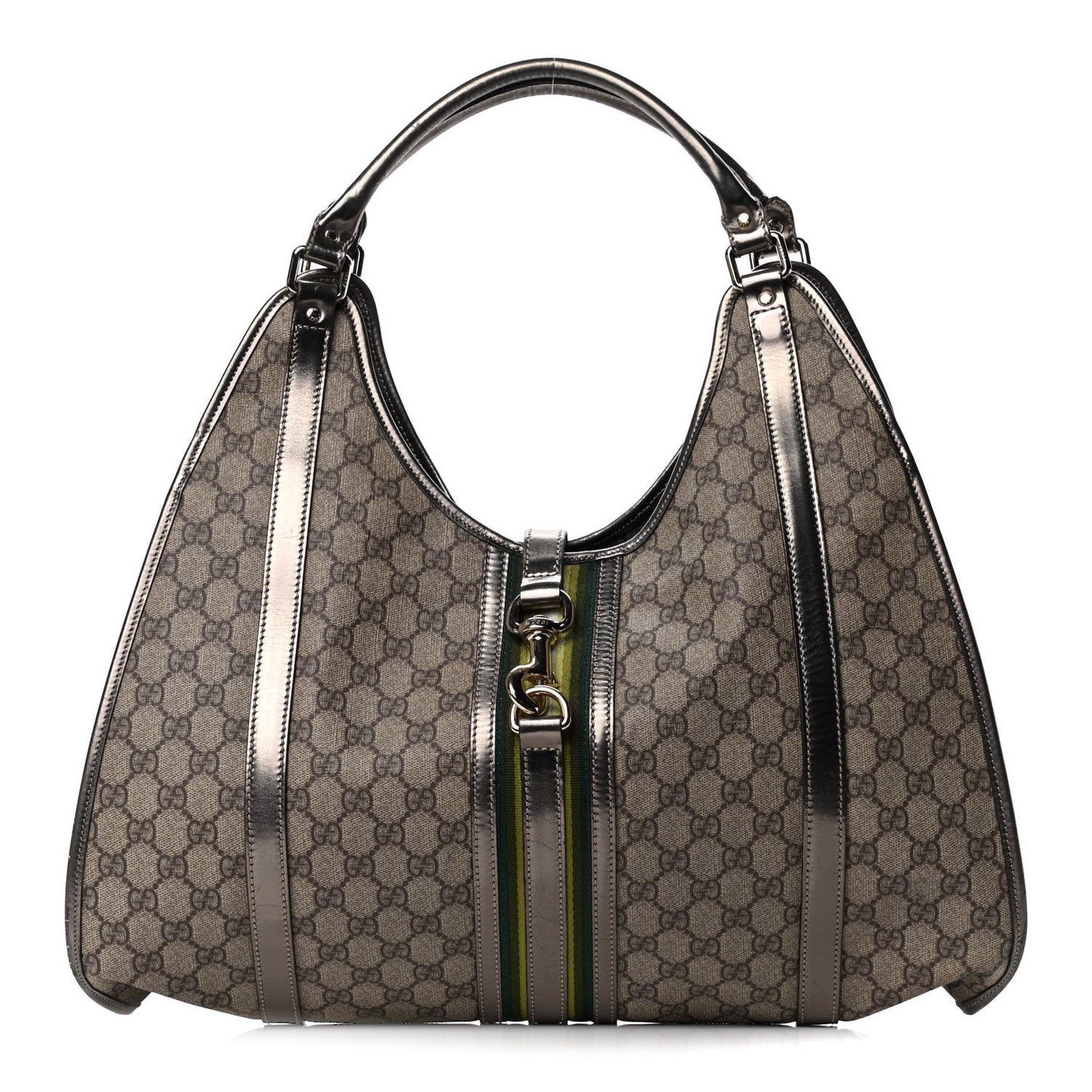 GG Plus Monogram Web Large Joy Shoulder Bag Metallic