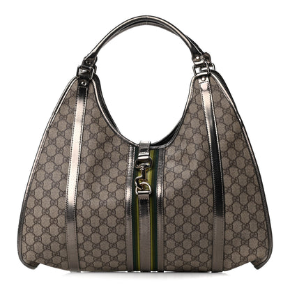 Gucci GG Plus Monogram Web Large Joy Shoulder Bag Metallic 1 of 10