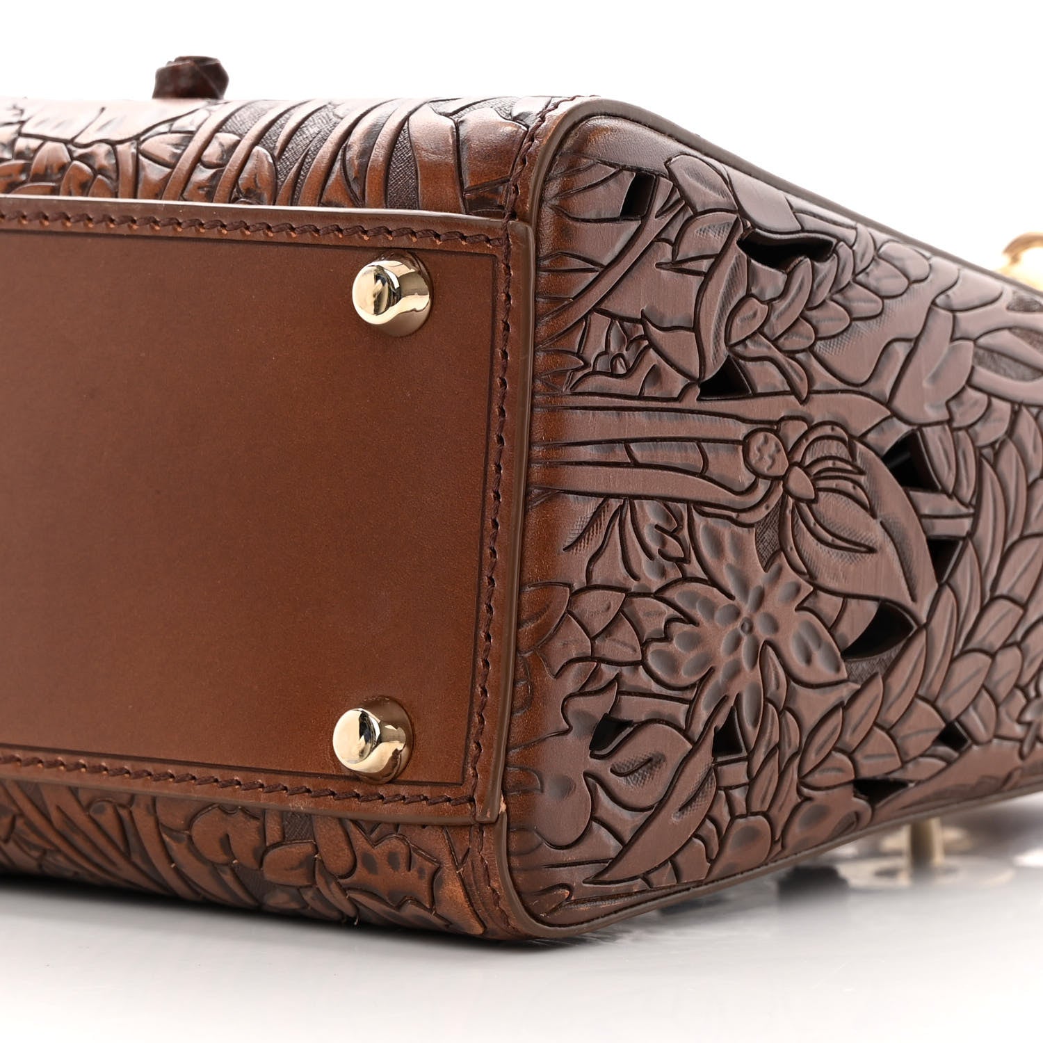 Christian Dior Calfskin Laser Cut Medium Lady Dior Brown 10 of 15