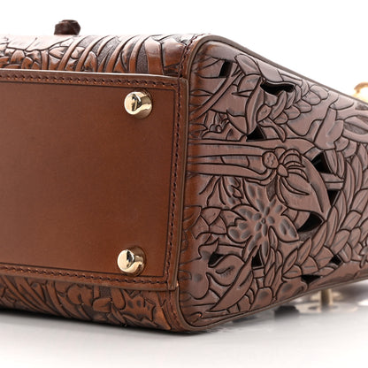Christian Dior Calfskin Laser Cut Medium Lady Dior Brown 10 of 15