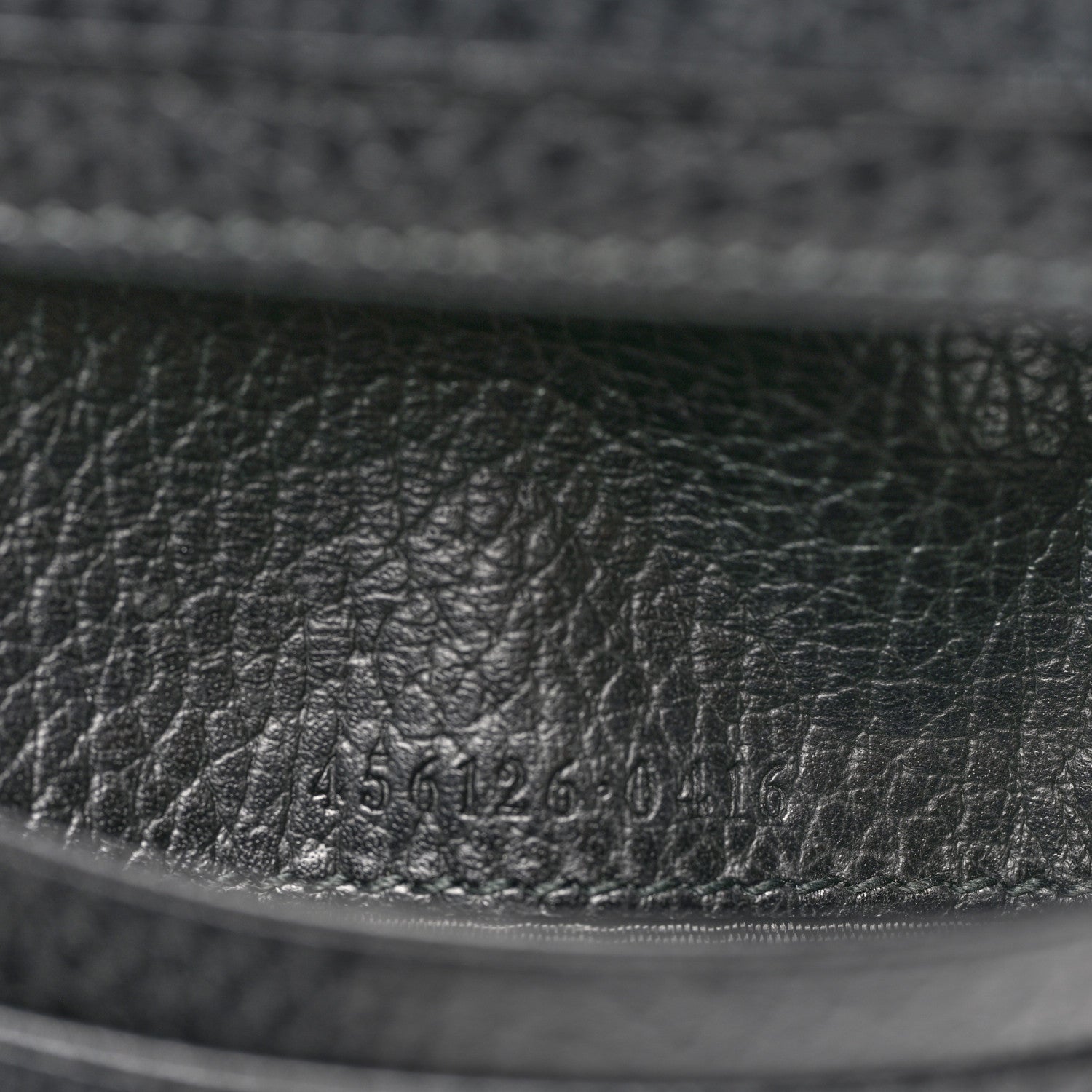 Gucci Pebbled Calfskin GG Marmont Card Case Black 6 of 6