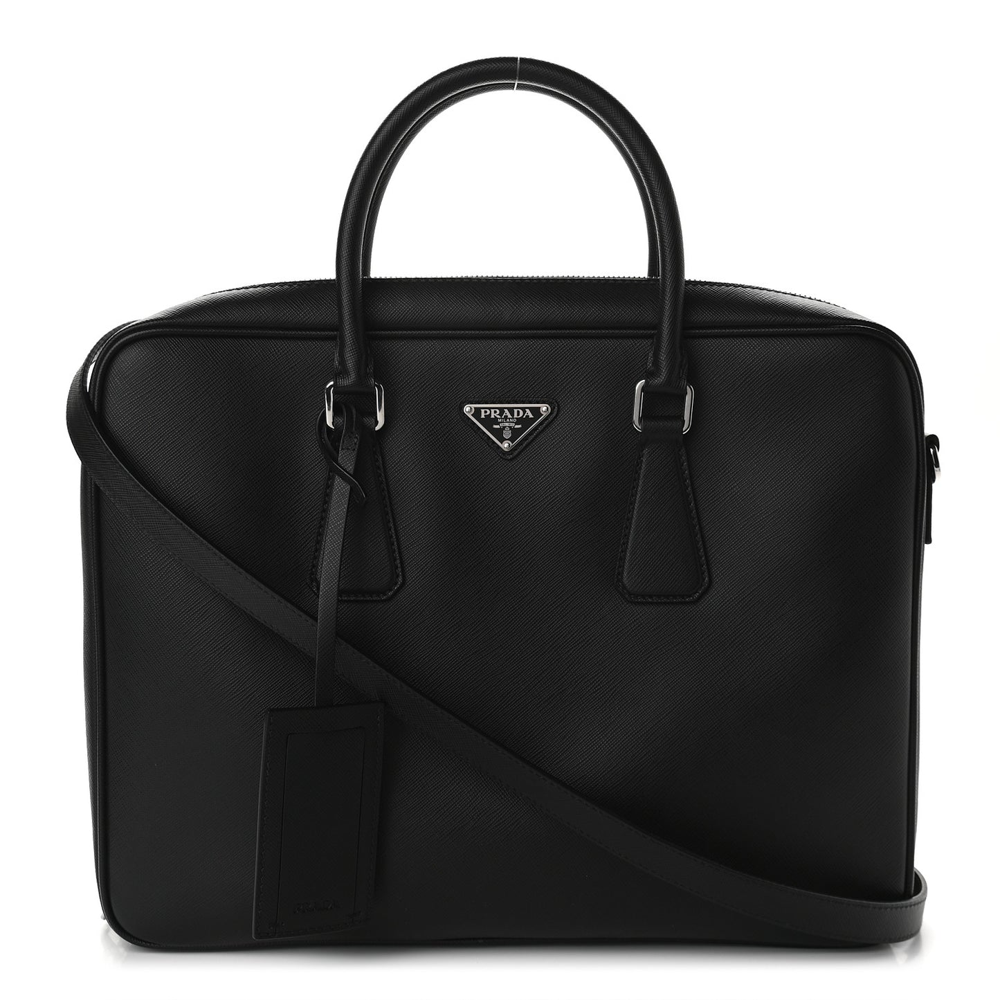 Saffiano Travel Briefcase Black