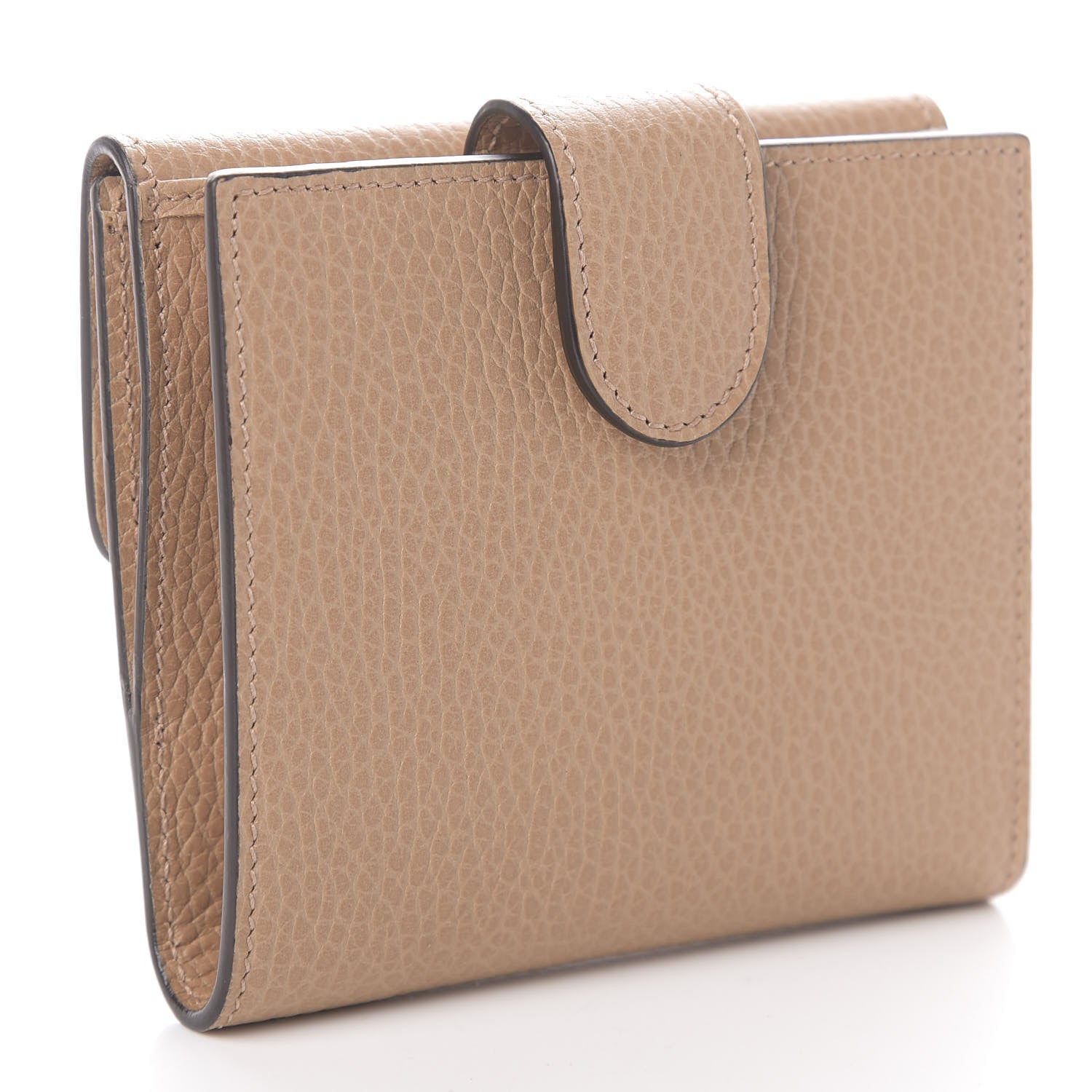 Gucci Dollar Calfskin Interlocking G French Wallet Camelia 3 of 7