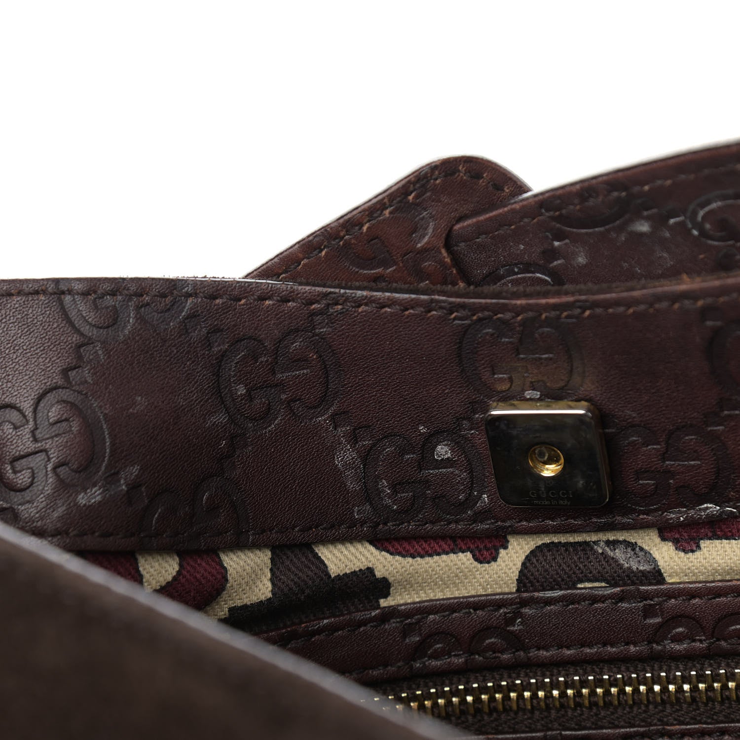 Gucci Guccissima Suede Hasler Hobo Dark Brown 13 of 19