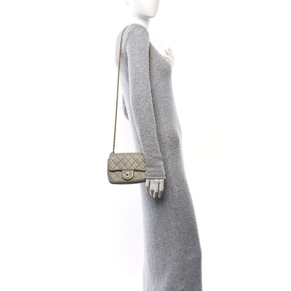 Chanel Lambskin Quilted Mini Pearl Crush Flap Light Grey 2 of 11
