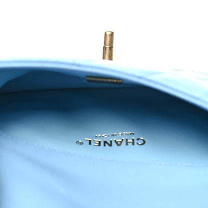 Chanel Shiny Caviar Pick Me Up Flap Belt Bag Light Blue 5 of 11