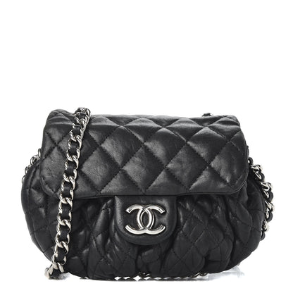 Chanel Washed Lambskin Quilted Mini Chain Around Flap Black 1 of 10