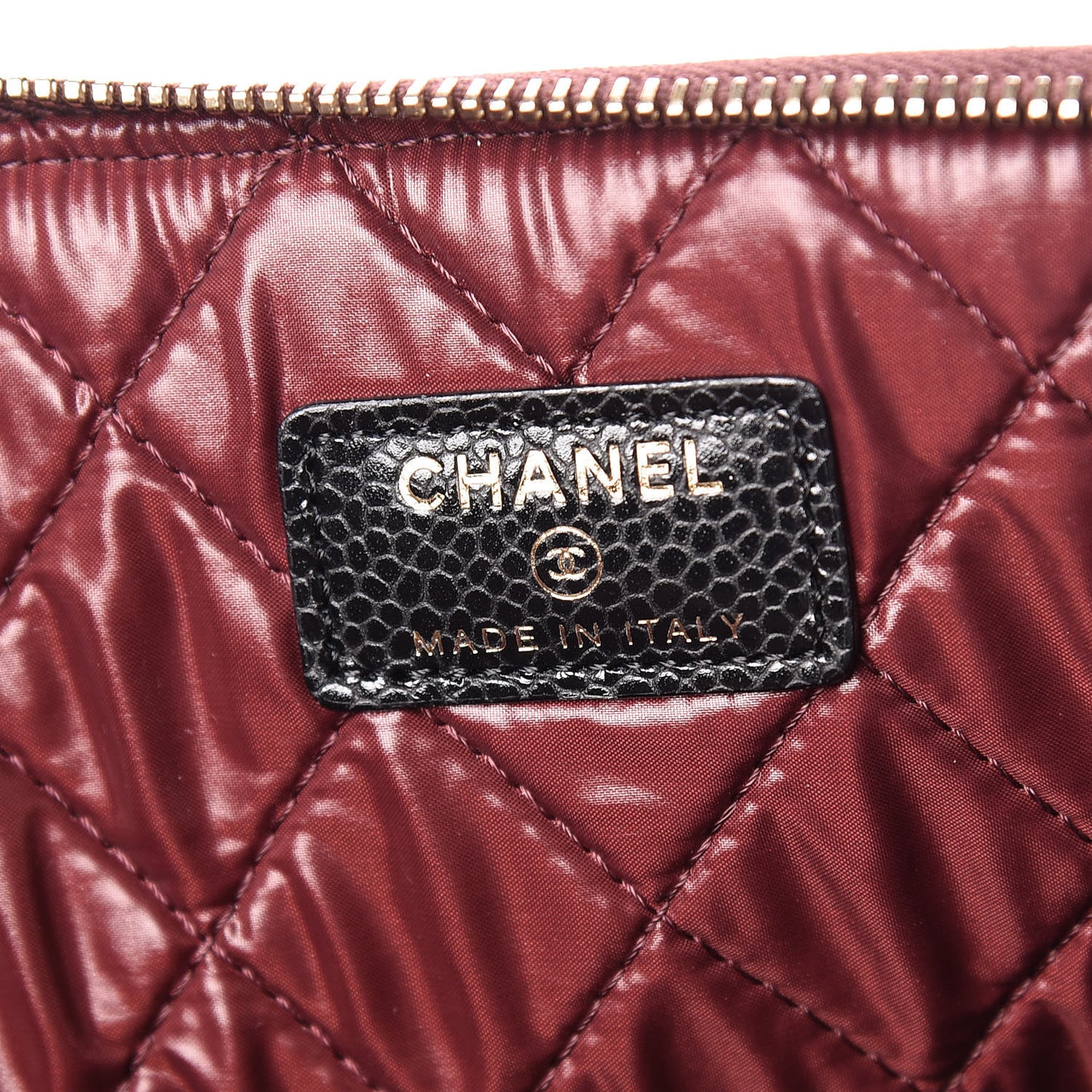 Caviar Quilted Large Cosmetic Case Black