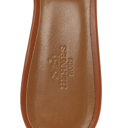 Hermes Calfskin Oasis Sandals 38 Gold 7 of 10