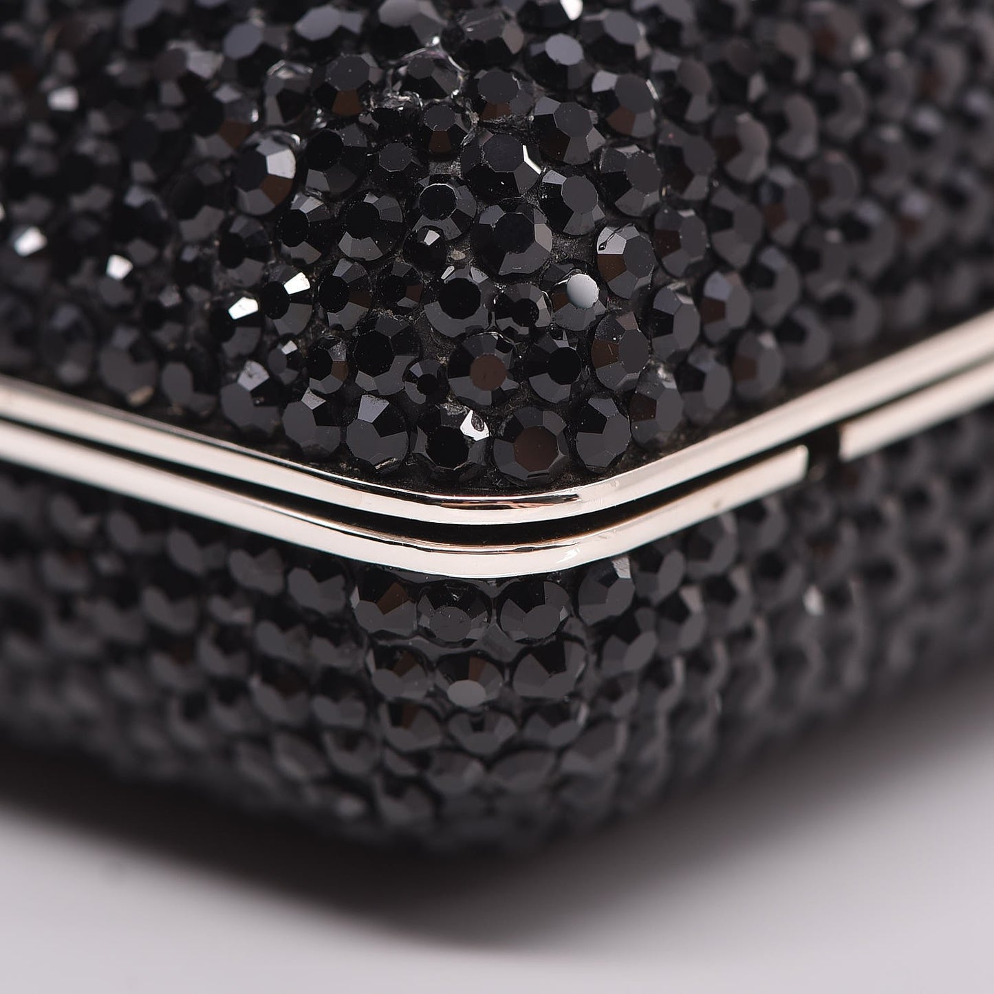 Swarovski Crystal Minaudiere Clutch Black