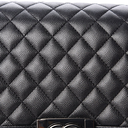 Chanel Caviar Quilted Medium Boy Flap So Black 10 of 11