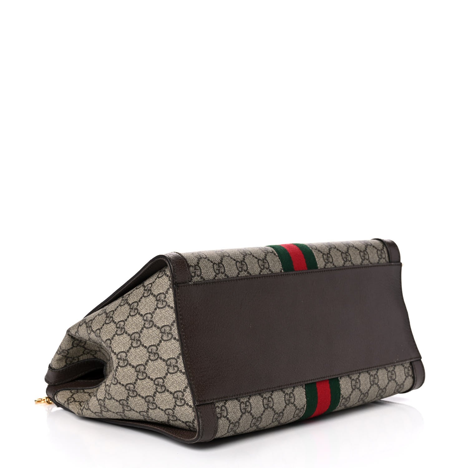 Gucci GG Supreme Monogram Web Medium Ophidia Tote Bag Brown 4 of 11