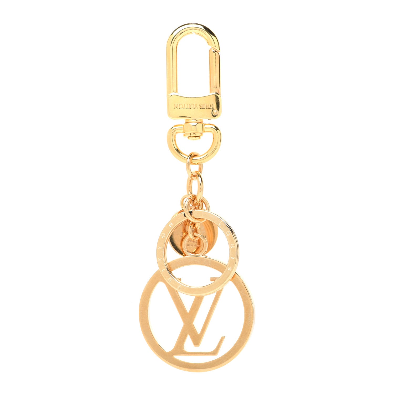 Louis Vuitton LV Circle Bag Charm Key Holder Gold 1 of 5