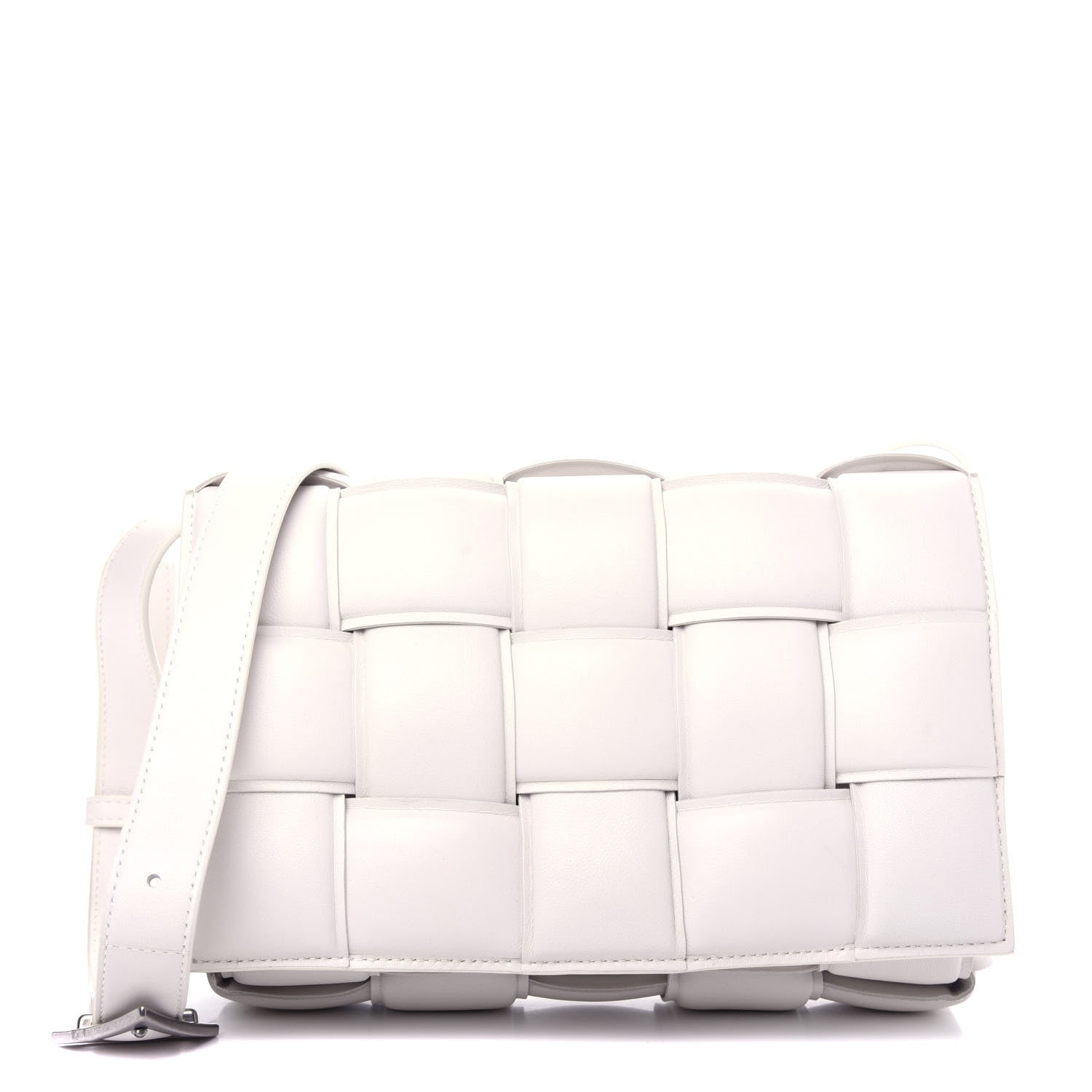 Bottega Veneta Nappa Maxi Intreccio Padded Cassette Crossbody Bag White 1 of 9