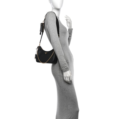 Prada Saffiano Lux Re-Edition 2005 Shoulder Bag Black 2 of 13