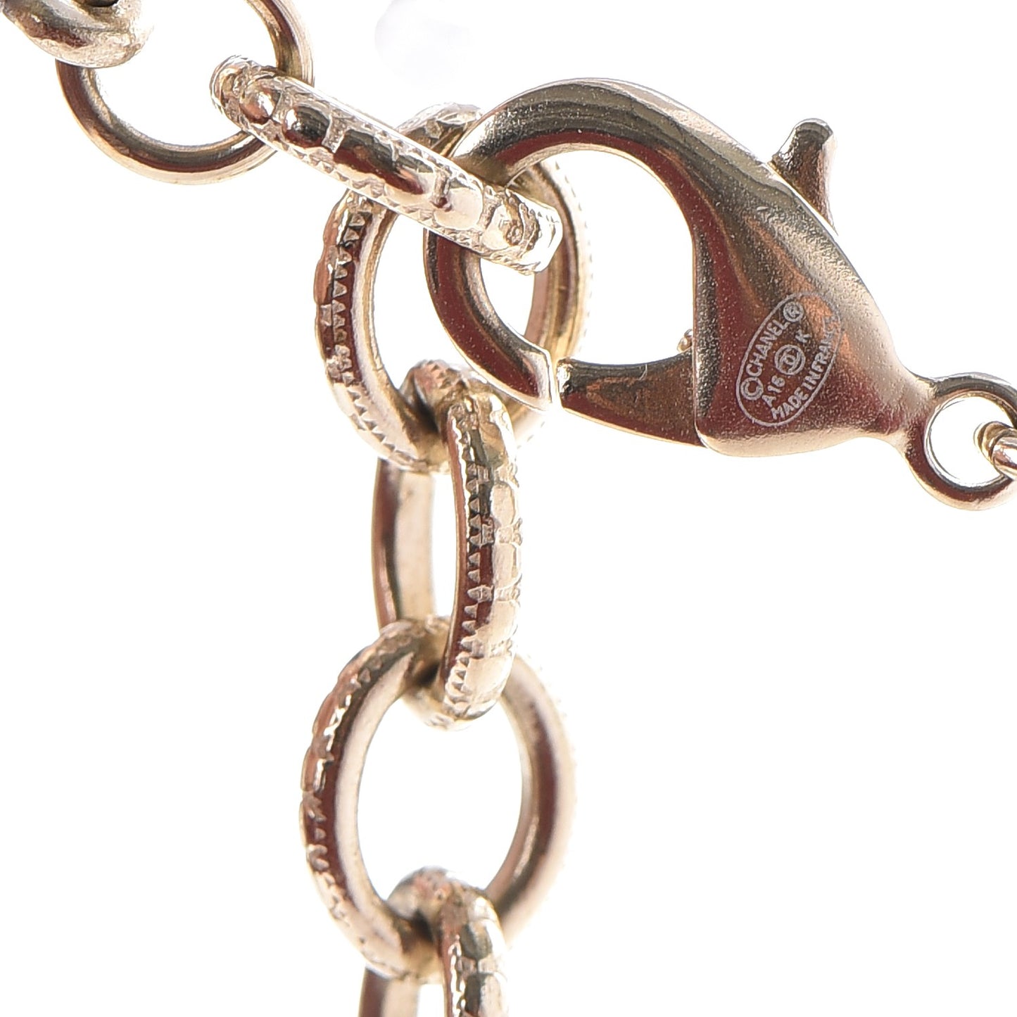Pearl CC Long Necklace Gold
