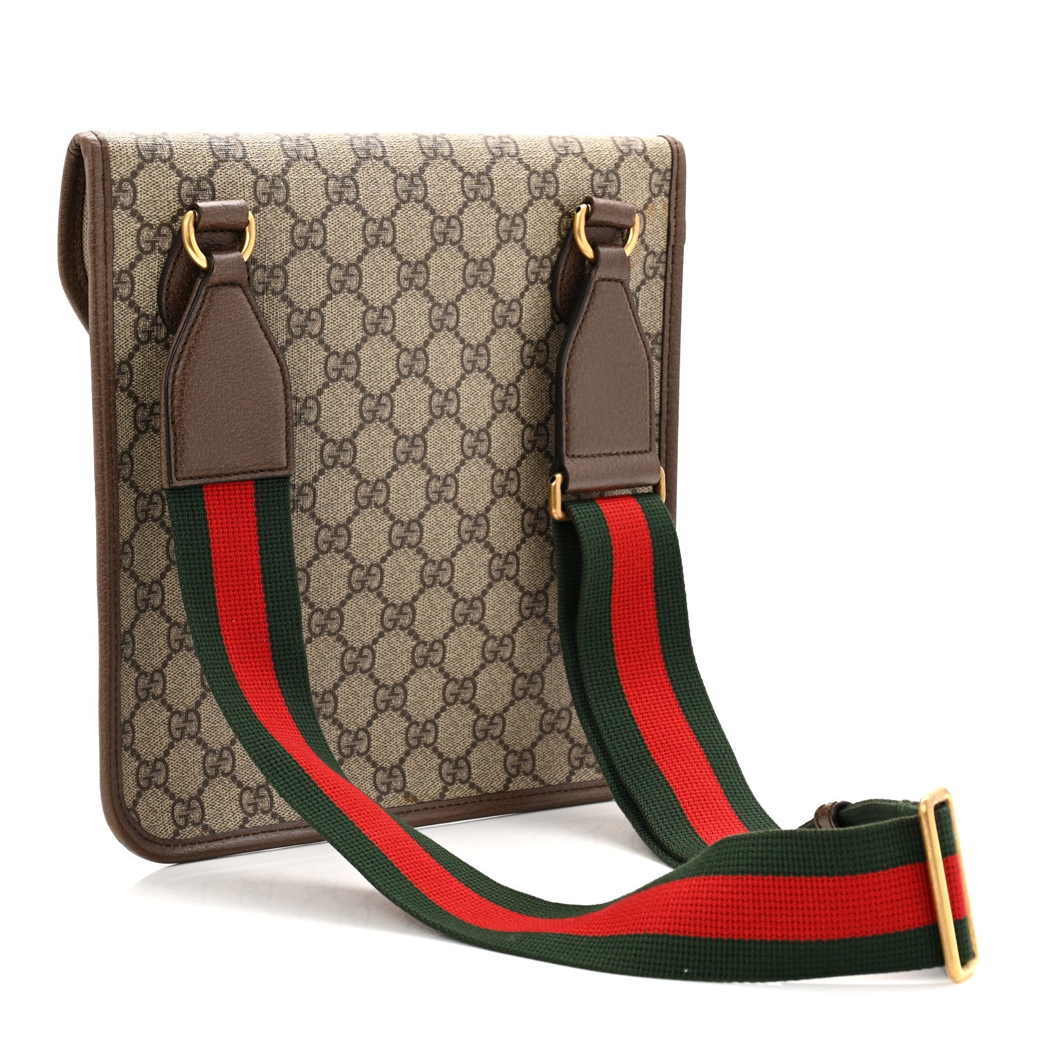 Gucci GG Supreme Monogram Web Medium Neo Vintage Flap Messenger Bag Beige New Acero 3 of 9