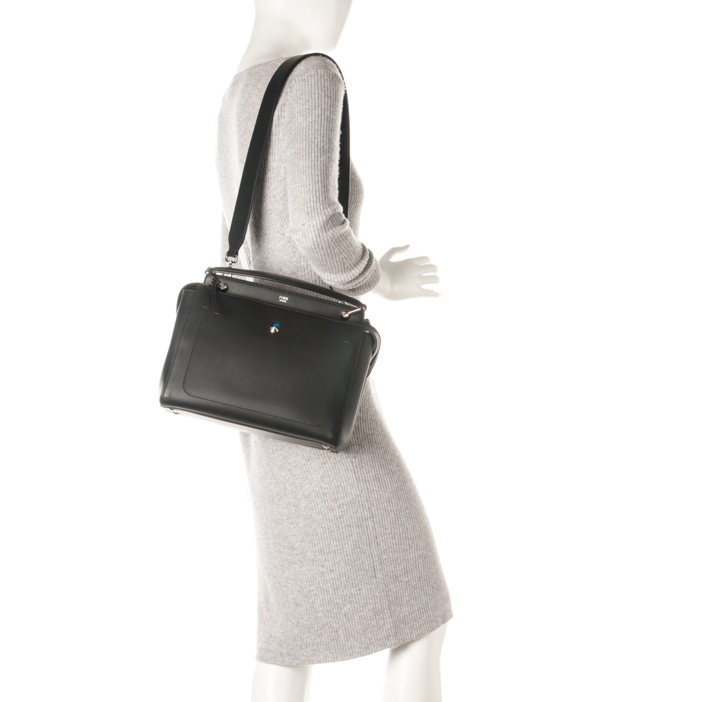 Vitello Baltico Dolce DotCom Satchel Black Blue Royal