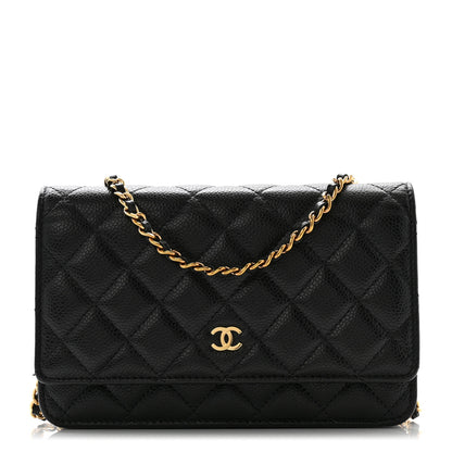 Chanel Caviar Quilted Wallet on Chain WOC Black 1 of 12