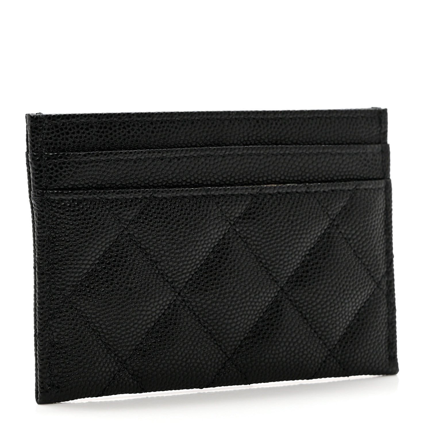 Chanel Caviar Quilted Striated Card Holder Black 3 of 8