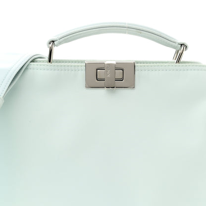 Fendi Nylon Vitello Cover Logo Embossed Mini Peekaboo I SEE U Satchel Baleari Black 8 of 11