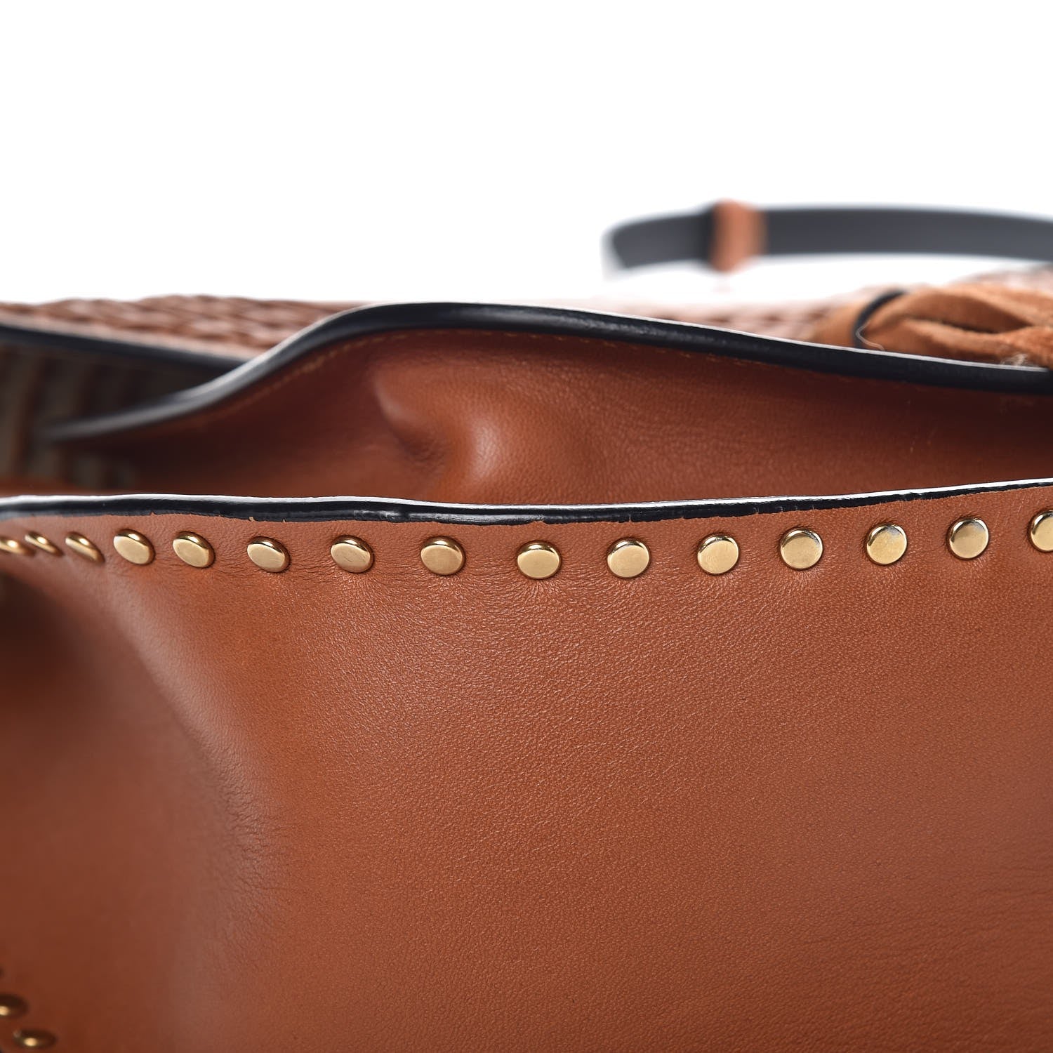 Chloe Calfskin Braided Medium Hudson Shoulder Bag Caramel 8 of 9