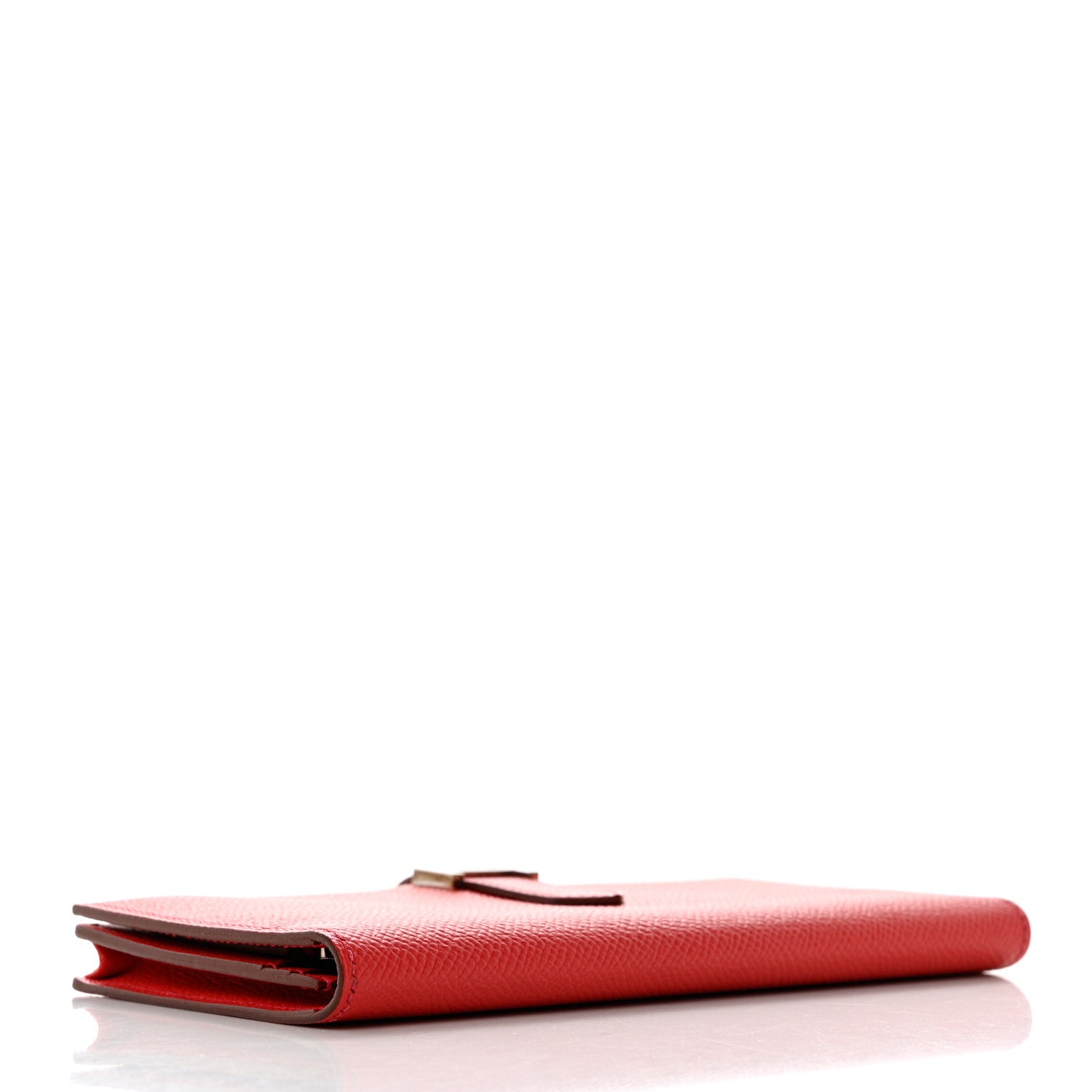 Hermes Epsom Bearn Gusset Wallet Rouge Casaque 4 of 7