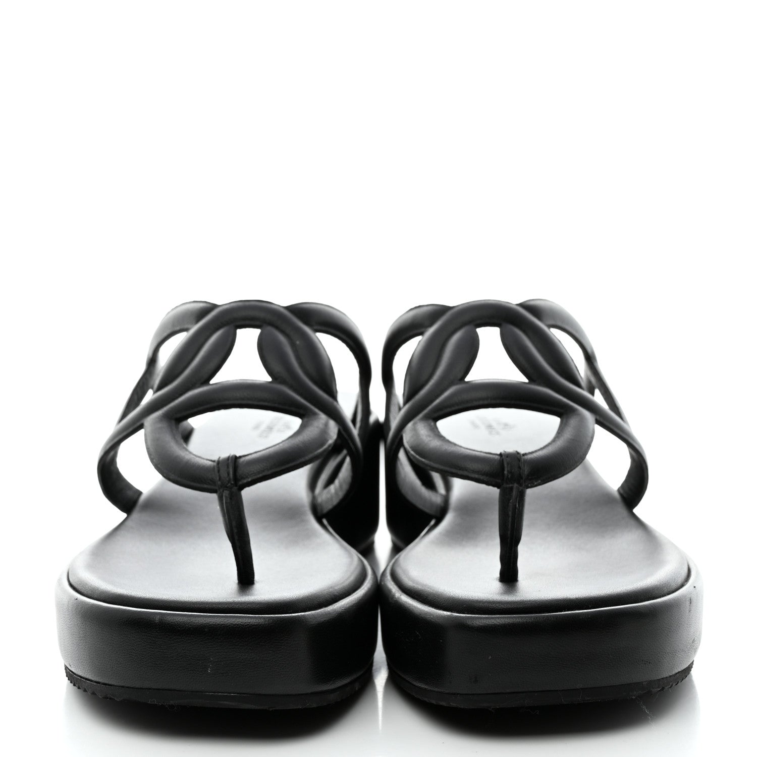 Hermes Nappa Gipsy Sandals 40 Black 2 of 8