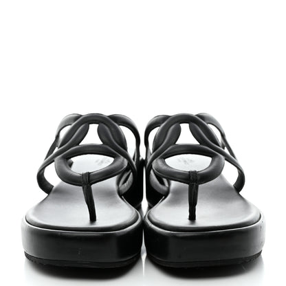 Hermes Nappa Gipsy Sandals 40 Black 2 of 8