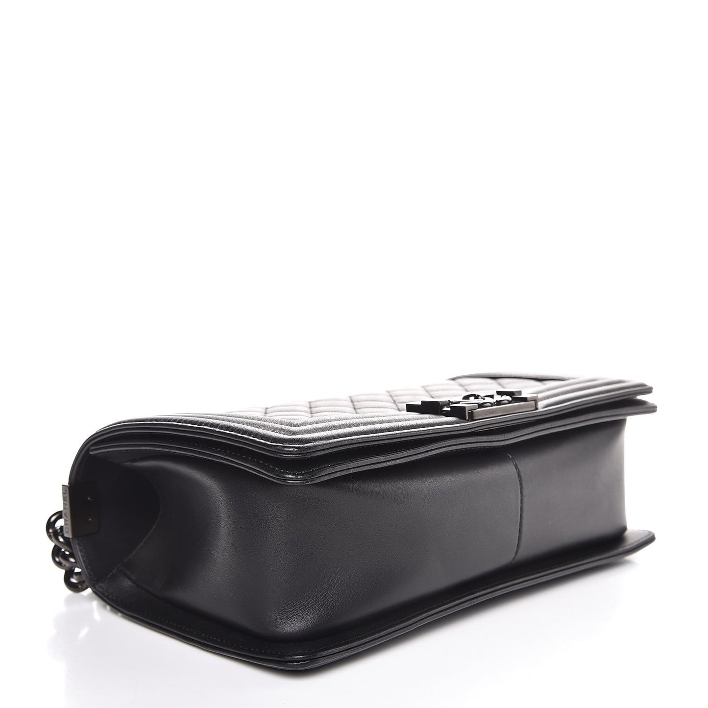 Calfskin Quilted Medium Boy Flap So Black