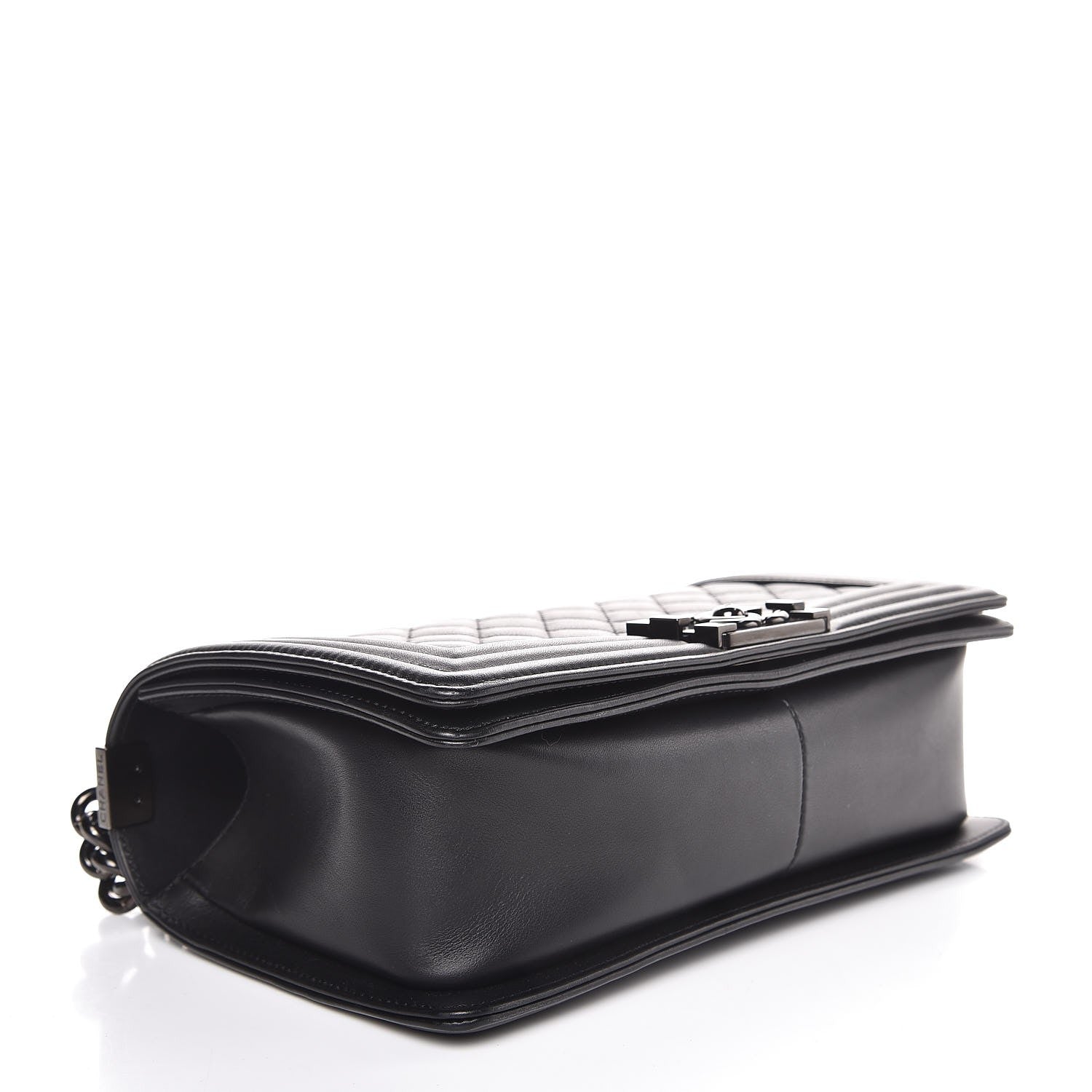Chanel Calfskin Quilted Medium Boy Flap So Black 4 of 8