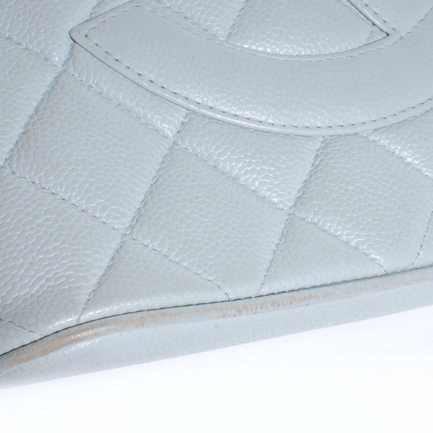 Caviar Medallion Tote Light Blue