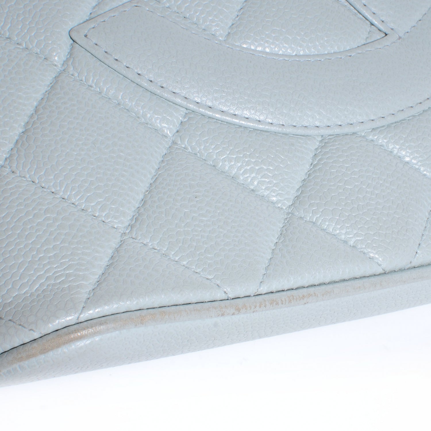 Chanel Caviar Medallion Tote Light Blue 5 of 8