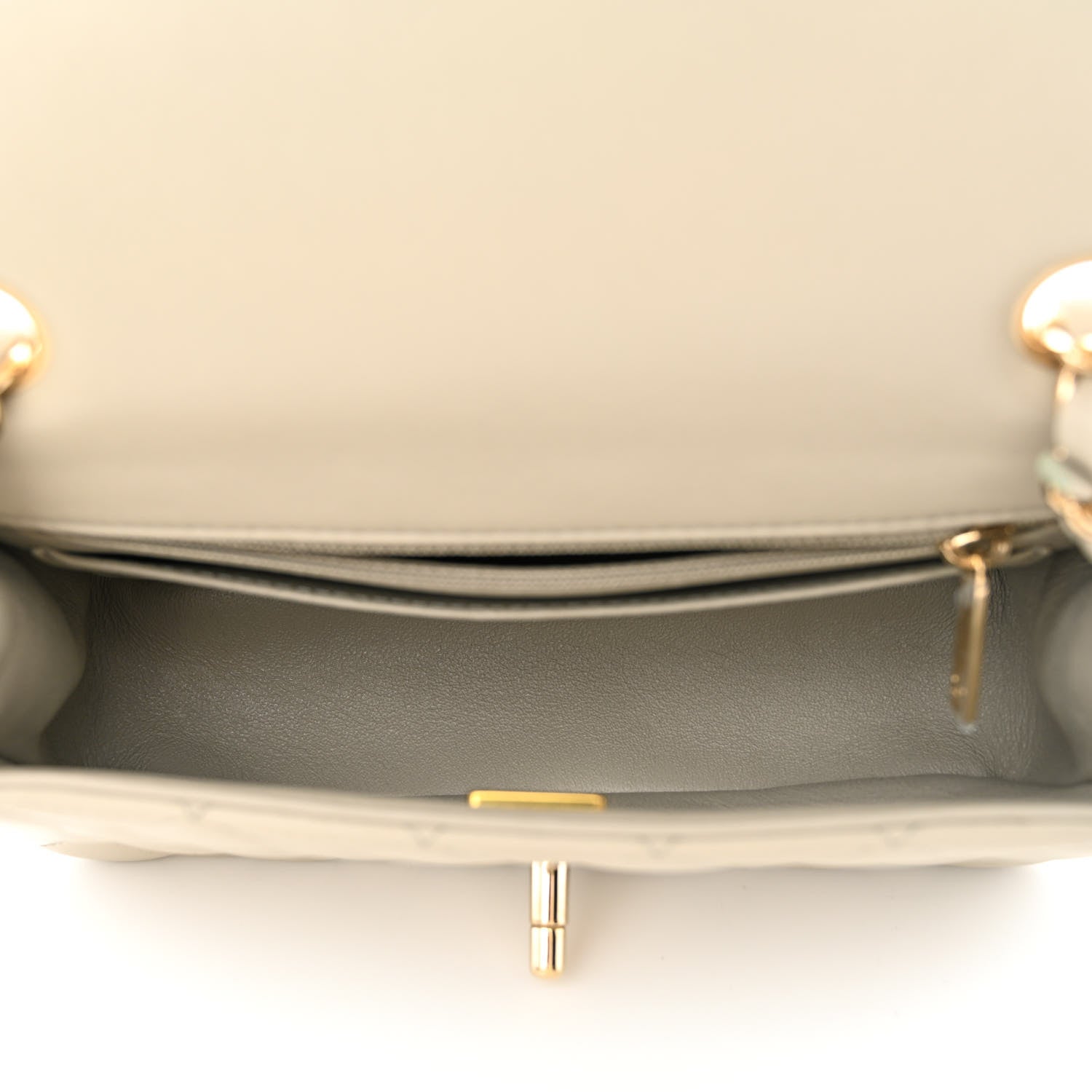 Chanel Lambskin Quilted Mini Rectangular Flap Grey 5 of 11