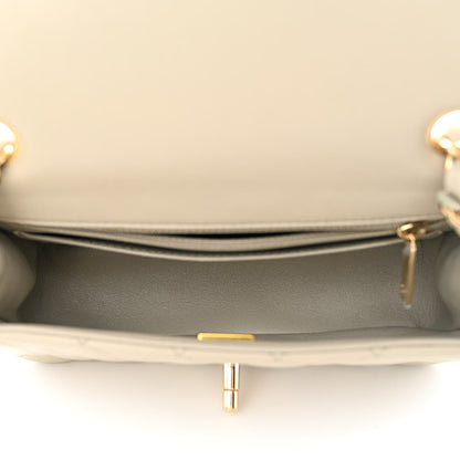 Chanel Lambskin Quilted Mini Rectangular Flap Grey 5 of 11