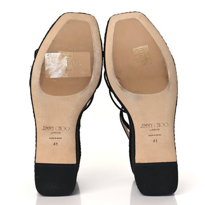 Jimmy Choo Suede Ariela 110 Wedge Sandals 41 Black 5 of 8