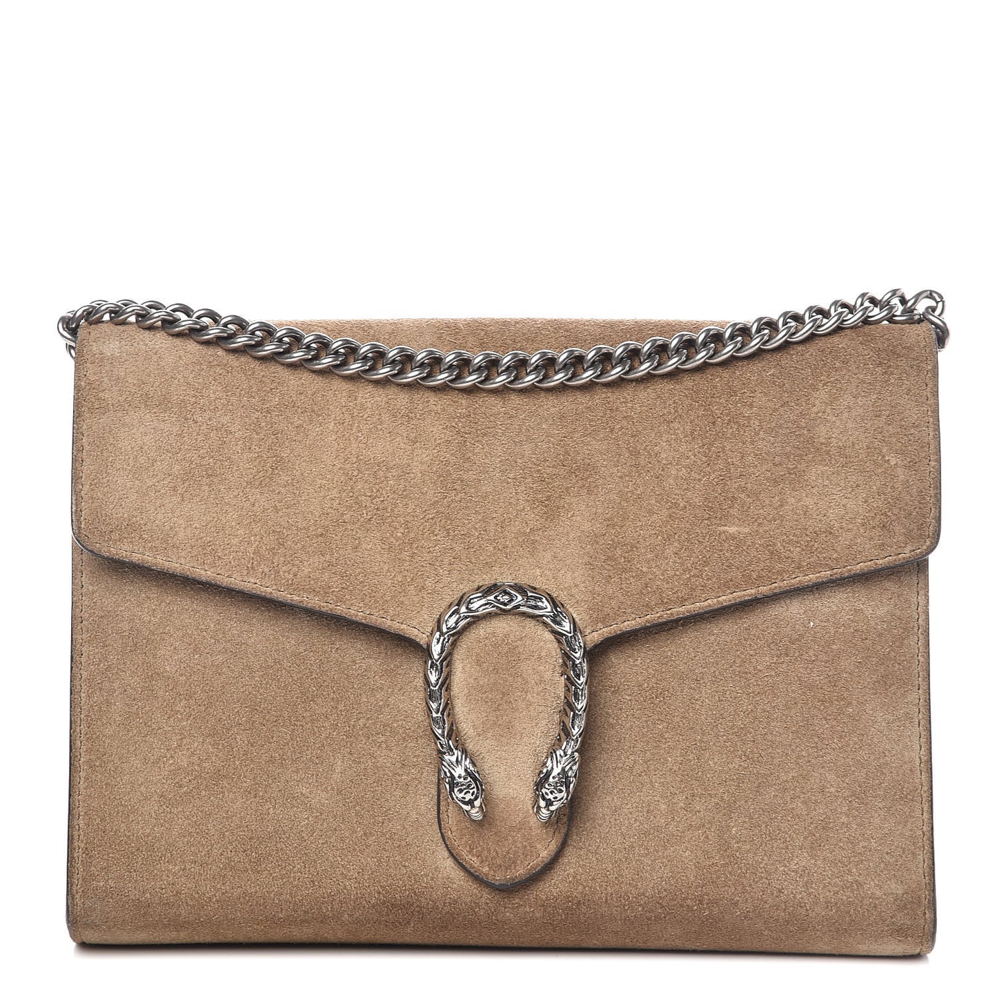 Suede Mini Dionysus Chain Wallet Beige