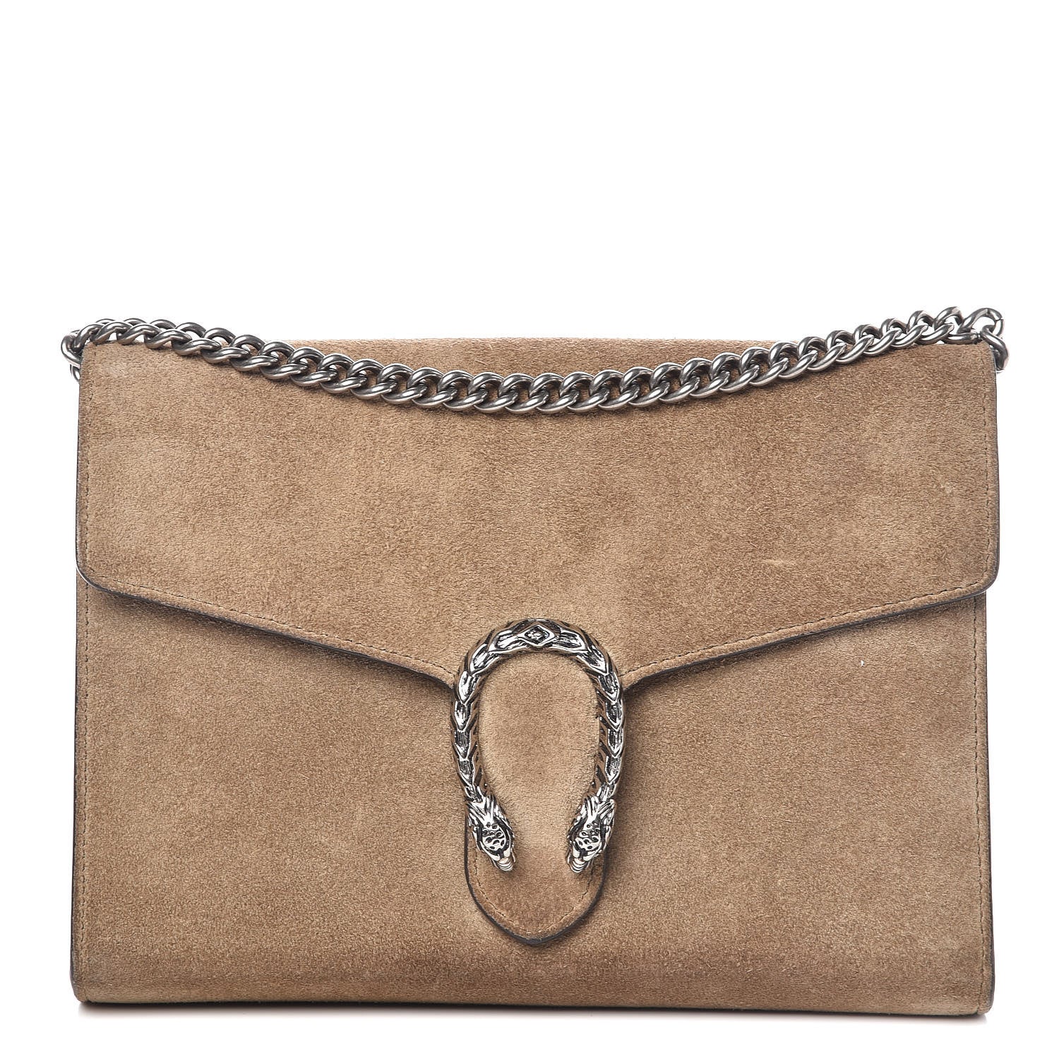 Gucci Suede Mini Dionysus Chain Wallet Beige 1 of 10