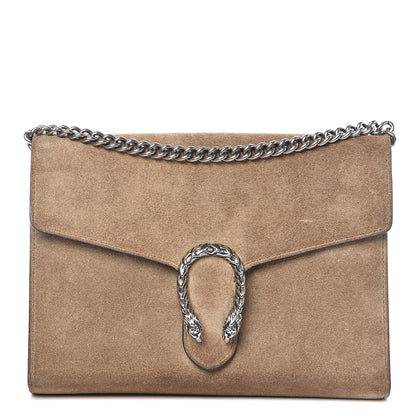 Gucci Suede Mini Dionysus Chain Wallet Beige 1 of 10