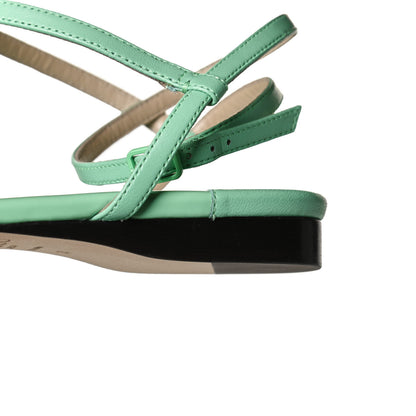 Jimmy Choo Nappa Patent Alodie Flat Sandals 39 Miami Mint 11 of 12