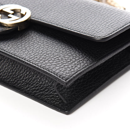 Gucci Dollar Calfskin Interlocking G Chain Wallet Black 9 of 11