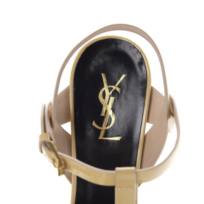 Saint Laurent Patent Tribute 105 Platform Sandals 40.5 Nude Powder 7 of 10