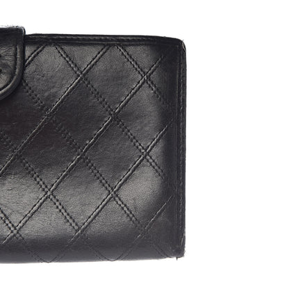 Chanel Lambskin Diamond Stitched French Wallet Black 16 of 19