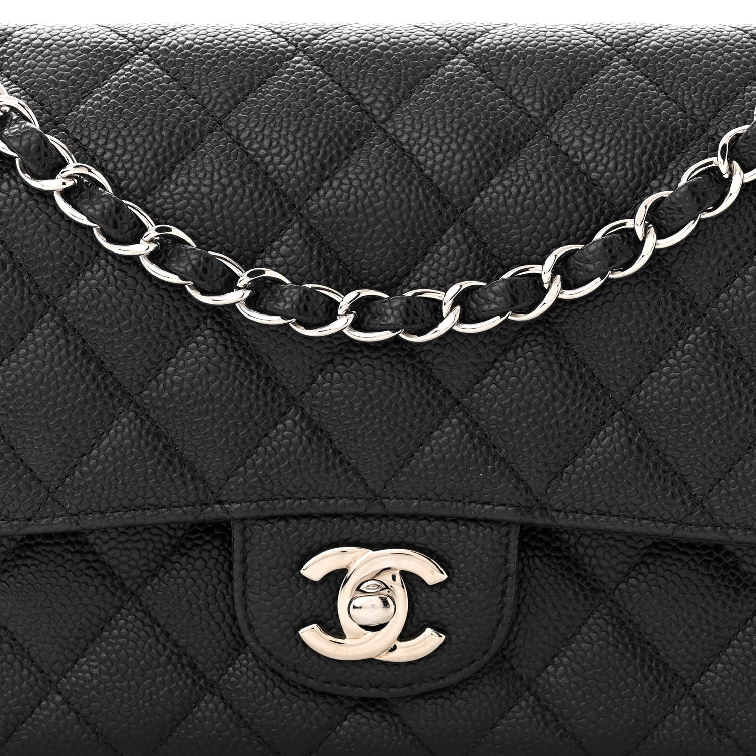 Chanel Caviar Quilted Medium Double Flap Black 8 of 11