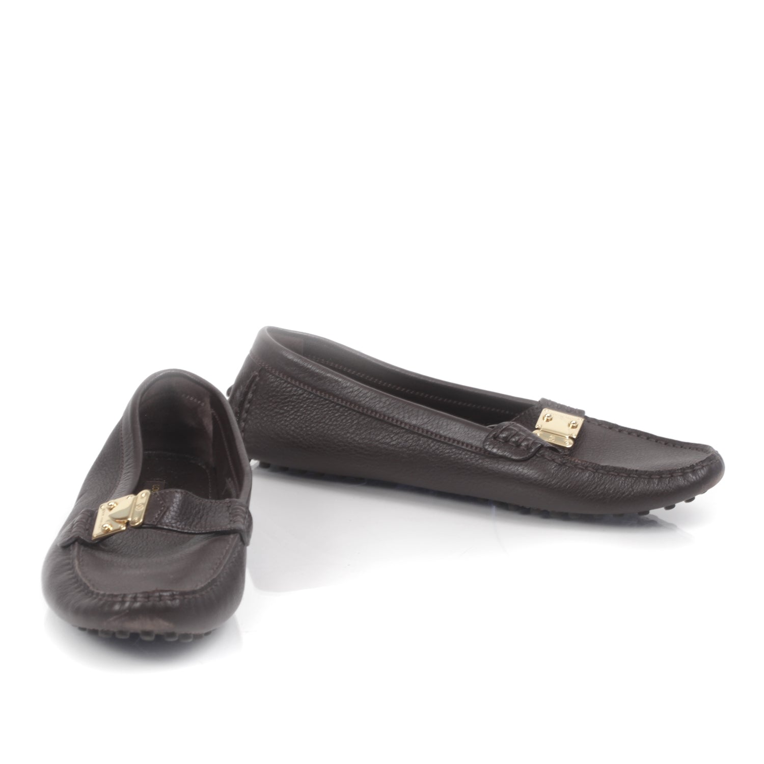 Louis Vuitton Suhali Lombok Driving Loafers 36.5 Brown 1 of 11