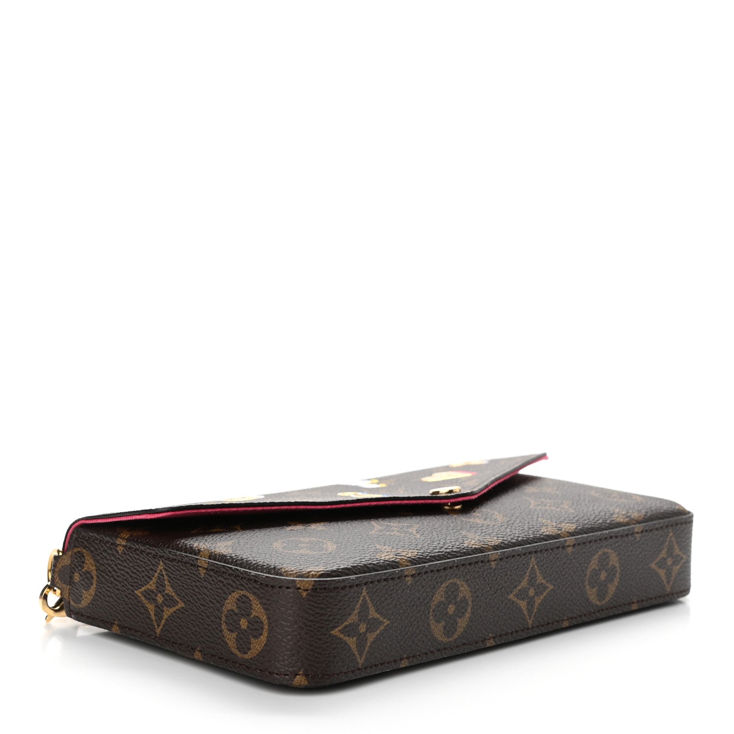 Louis Vuitton Monogram LV Love Lock Pochette Felicie Chain Wallet 5 of 11