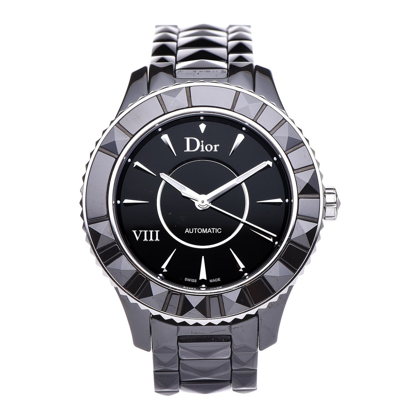 Stainless Steel Ceramic 38mm Dior VIII Automatic Watch Black